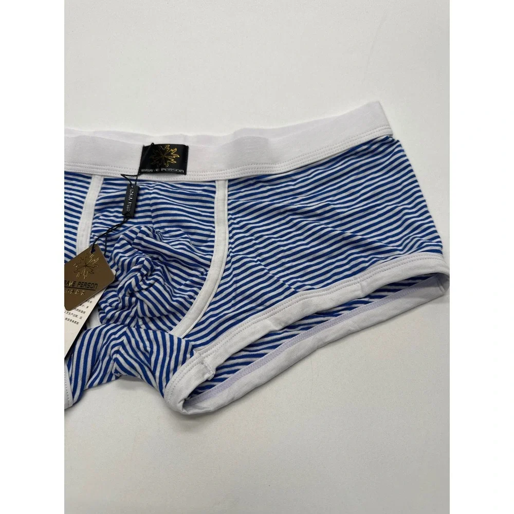 Brave Person Mens Blue Striped Boxer Briefs‎ Underwear | Comfortable  large nwt